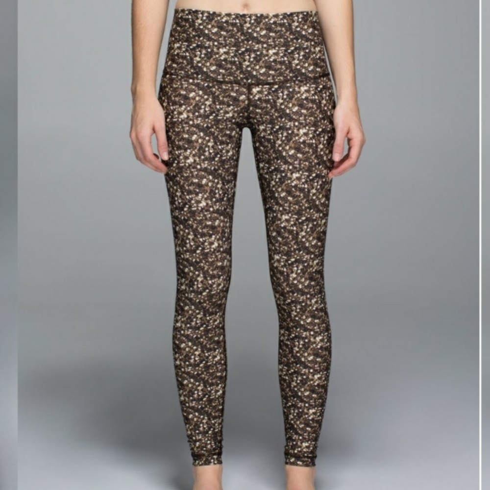 Lululemon Shine Tight Gold Sequin Leggings